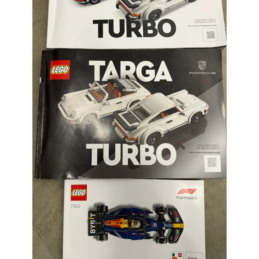 LEGO Porsche 911‎ Turbo Targa 10295 Instruction Manuals Lot + F1 77243 Booklet